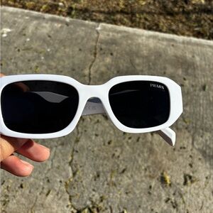 White prada glasses